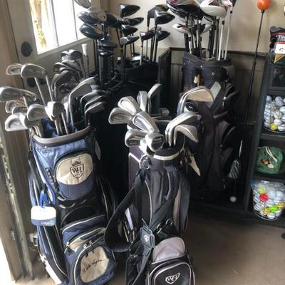 Ping, Taylormade, Aero, Callaway golf clubs