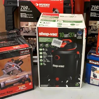 NIB Shop-Vac, Compound Miter Saw, Scroll Saw & 2-HUSKY Workhorses