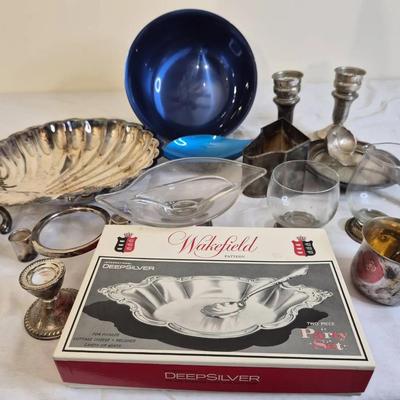 Various Vintage Silver, Sterling, and Silverplate