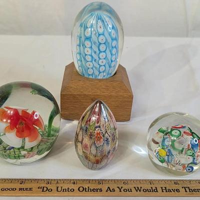 Unique Glass Paperweights #4 with Lighted Base