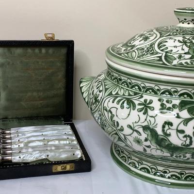 Hostess Time; Coimbra Tureen & Vintage Solingen Fruit Knives