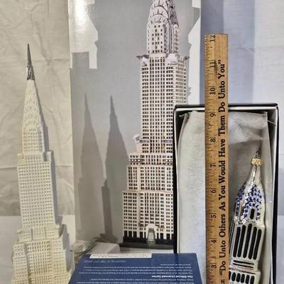 Department 56 Chrysler Buildings & Ford Model-T