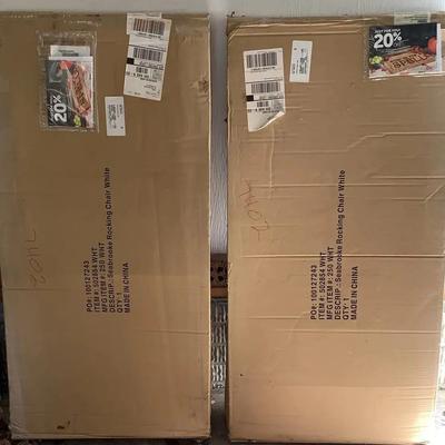 White Seabrooke Rocking Chair PAIR NIB