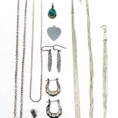 (10) Sterling Silver Jewelry Collection #1