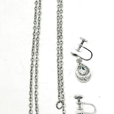 (2) Vintage Sorrento Sterling Silver Necklace with Pendant and Matching  Earrings