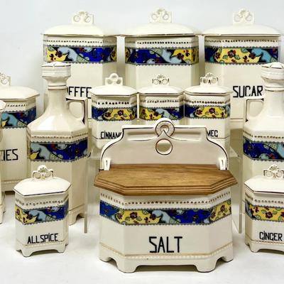 (15) Czechoslovakian Louise Canister set