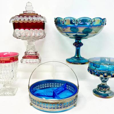 (5) Carnival and Depression Glass Collection