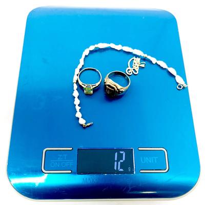 (4) 14K Gold Jewelry Rings, Bracelet and Pendent
