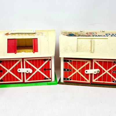 Vintage Fisher Price Play Family Farm with Silos and Accessories