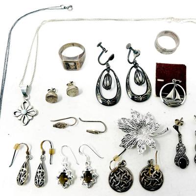 (13) Sterling Silver Jewelry Collection #3