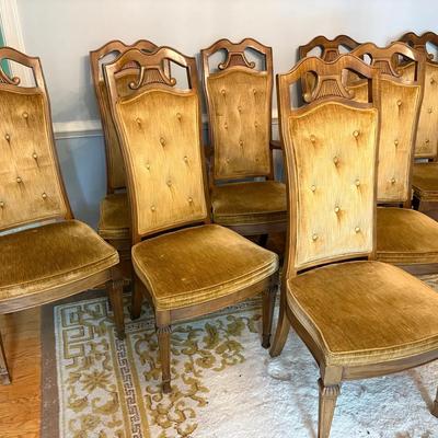 Eight Unique Furniture Makers Neo Classical Style Dining Chairs-Gold 