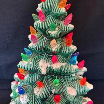 Small Vintage Ceramic Christmas Tree 1979