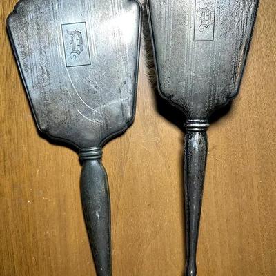 Sterling Silver Vanity Set - Mirror & Brush