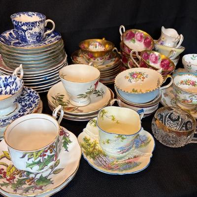 Vintage Tea Cups & Saucers-Assorted Patterns 
