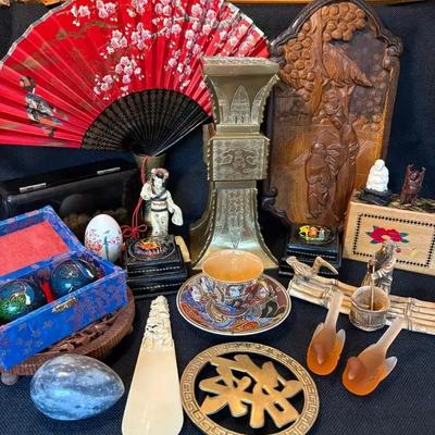 Collection Of Asian Style Decor & Coffe Table Books