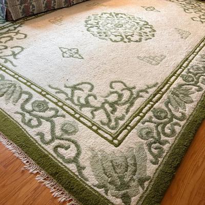 Hand Knotted Wool Indian Rug 9.6x13.6