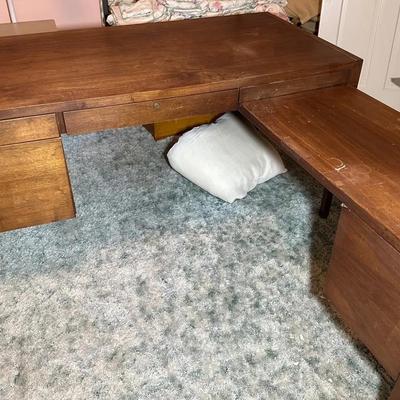 Large L-Shaped Vintage Desk