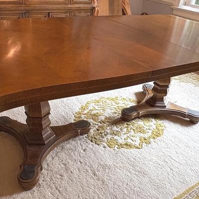 Unique Furniture Makers Double Pedestal Dining Table 