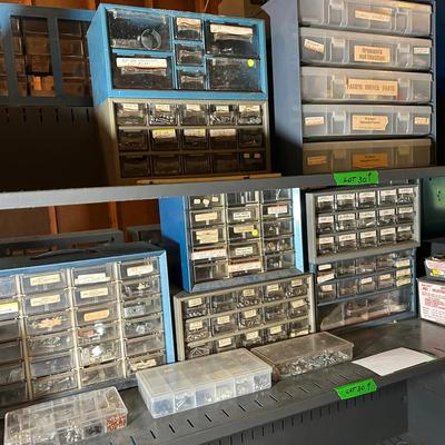 Small Parts Cabinets And Contents Of 2 Shelves Lot 30