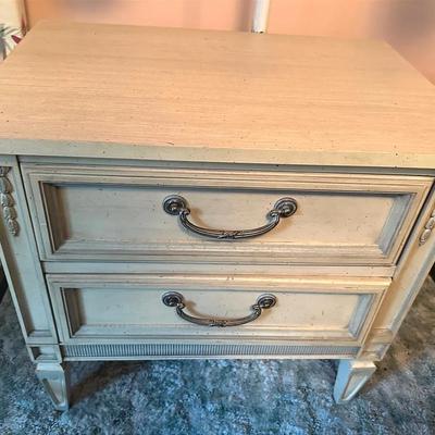Vintage French Provincial Style Nightstand & Bed Frame