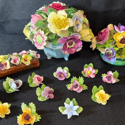 Assortment Of Staffordshire, Denton, Adderley Fine Bone China Flowers & Bouquets