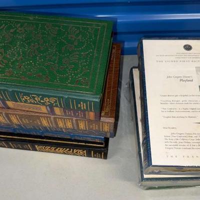 HST224 Assortment Of Books From The Franklin Library Signed, First Editions, Some Sealed