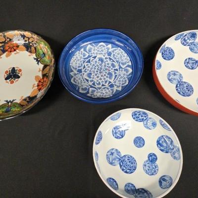 HST222 - Vintage Asian Themed Platters (4)