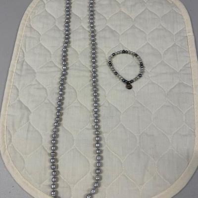 HST202 - Natural Pearl Necklace & Bracelet 