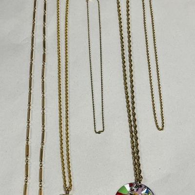 HST246- Collection If Gold-Filled (plated) Chains W/ Pendants 
