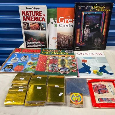 HST265 - Collection Of Books From Including Origami Books & Paper & Money Lei Making 