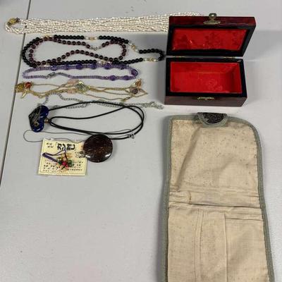 HST251 - Assortment Of Costume Jewelry And Jewelry Box