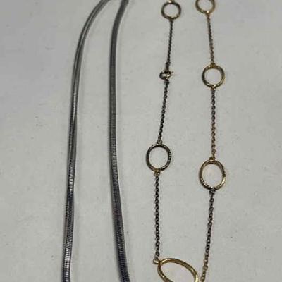 HST257- 2 Silver And Gold Chains 