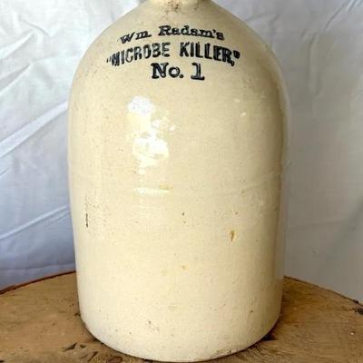 Microbe Killer, No. 1 Stoneware “Quack” Medicine Jug