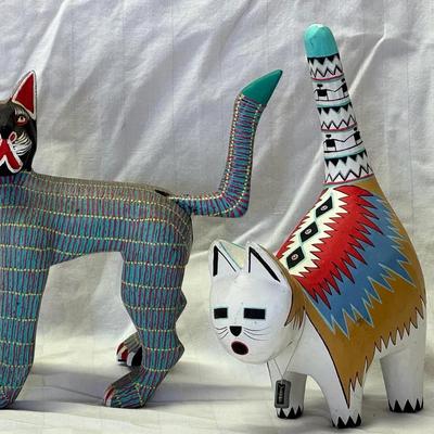 Folk Art Oaxaca And Paper Mache Kitties