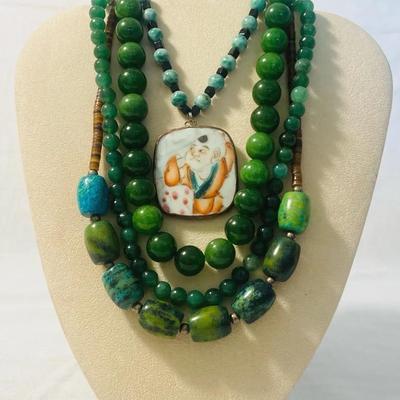Semi Precious Beaded Greens 