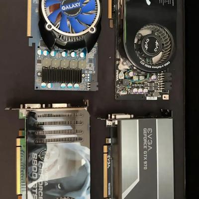 EVGA GeForce GTX 970, GTX 580, NVIDIA 8800 GTS & Galaxy Graphics Card Collection