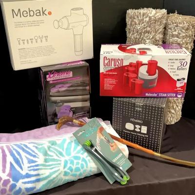 Mebak Massager, Caruso Steam Setter, Waxing Kit & More
