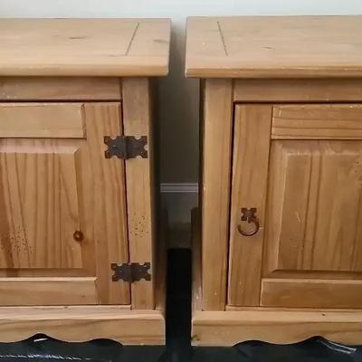 Pair of Wooden End Tables
