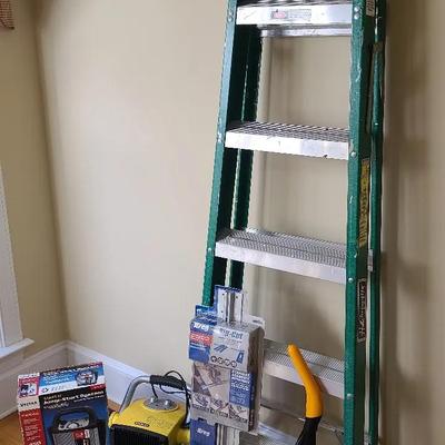 6' Louisville Ladder, Vector Jump Start System & Assorted Tools