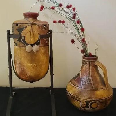 Decorative Pottery Vases with Stand
