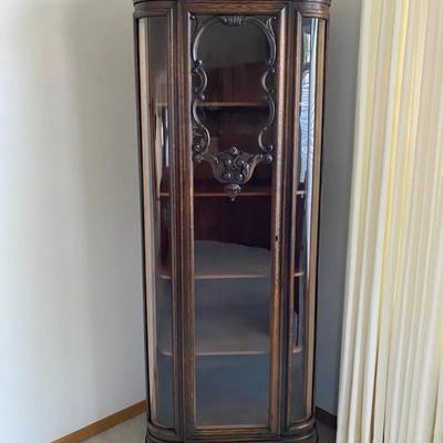 Victorian/Edwardian Style Corner Curio Cabinet 