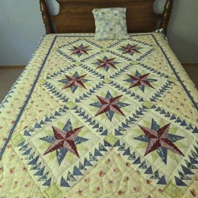 Twin Size Quilt-8 Pointed Stars