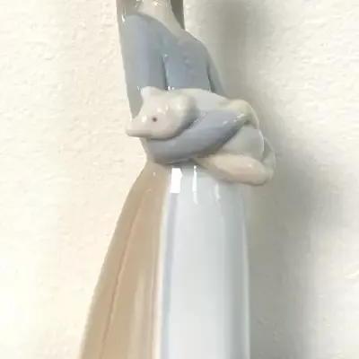 Lladro #4861 “Girl with Piglet”-José Roig c. 1974

