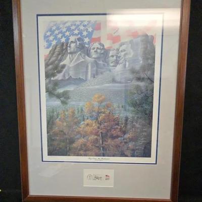 "Flag Over Mt. Rushmore" by artist John Shaw