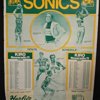 Seattle Super Sonics Schedule 1978/79