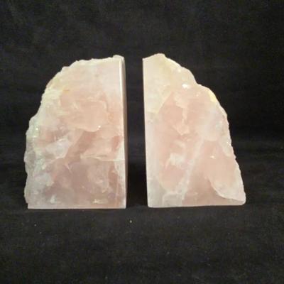 Pink Quartz Bookends 