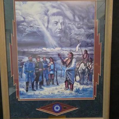 "Hear Me My Chiefs" by the artist Cameron Blagg. 