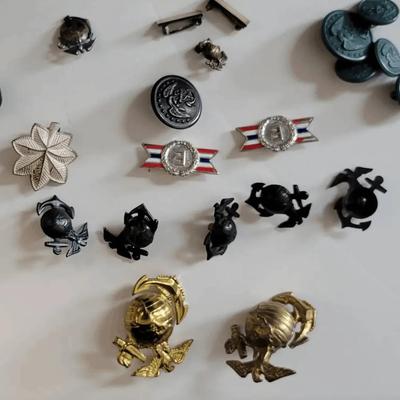 WWII Military Uniform Pins 