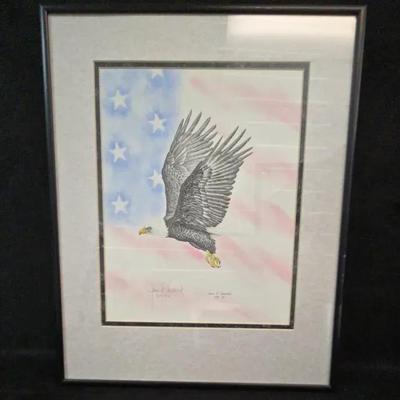 "The Eagle and The Flag" and was created by Janet Turner in 1975. 