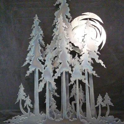 Forest in Moonlight-Metal Wall Sculpture 